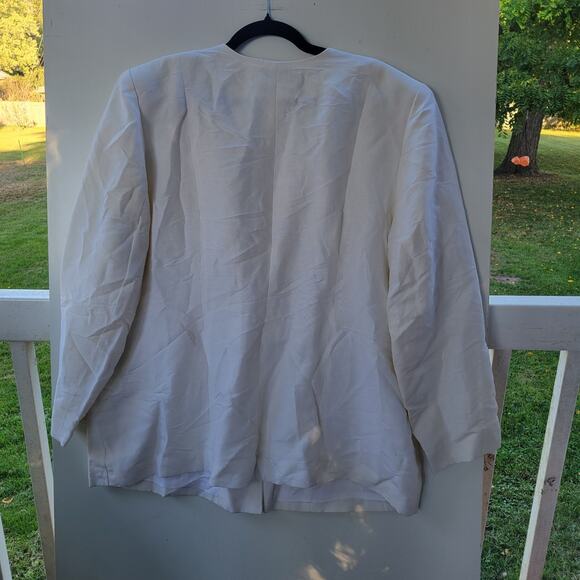 Donna Vinci Women’s Blazer Size 20 White Nautical Embroidered Linen Blend... - Picture 6 of 14